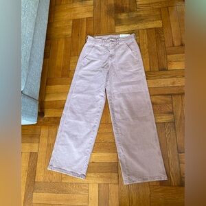 NWT American Eagle Stretch Pants Womens light Pink Cotton High Rise Size 4